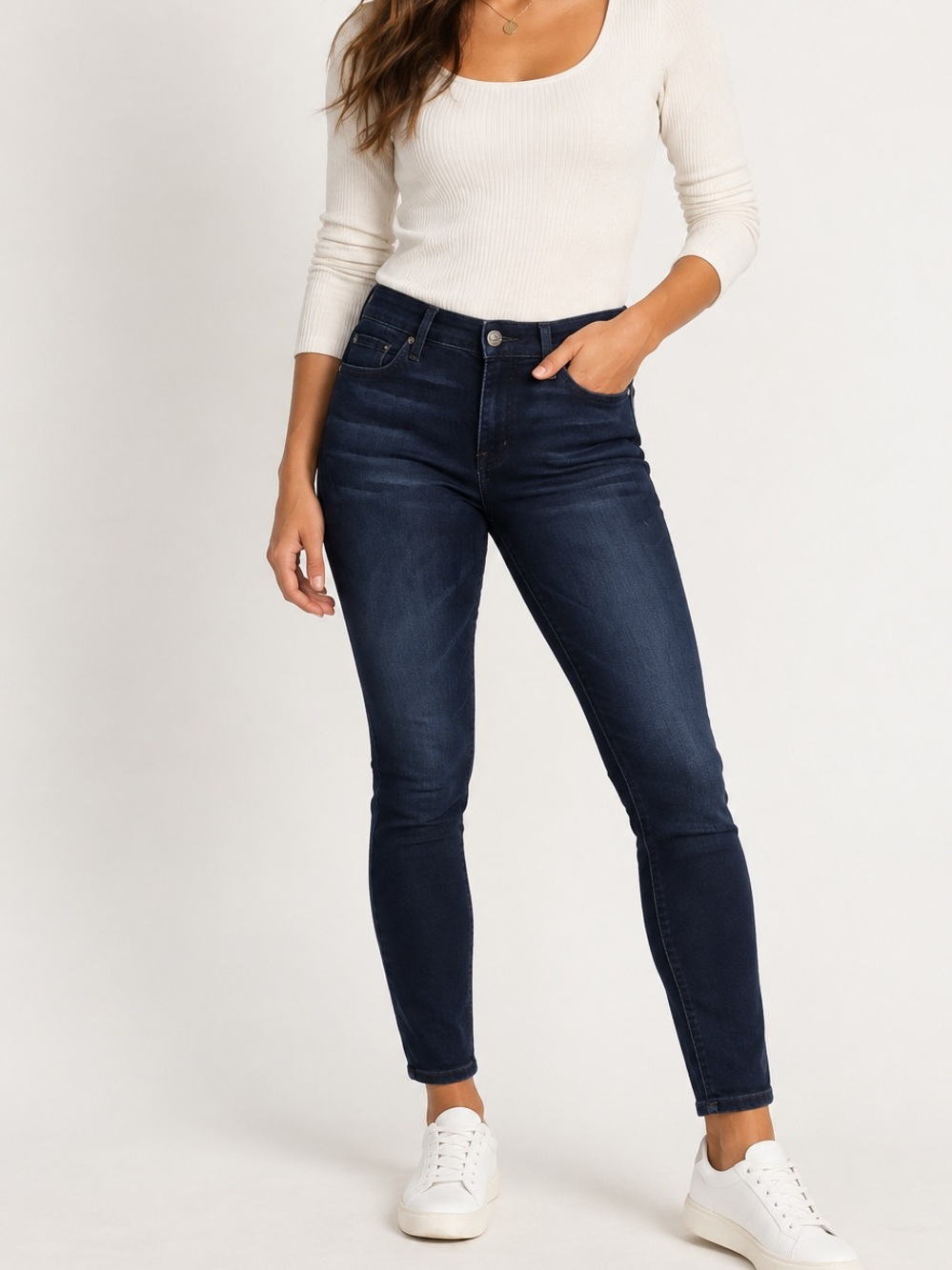 7 For All Mankind Women’s Size 29 Skinny Jeans Dark Wash Super Stretch